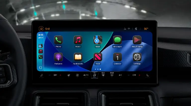 Android car systems with standalone 5G connectivity displaying infotainment apps, advanced android car safety features, and driving comfort technology.