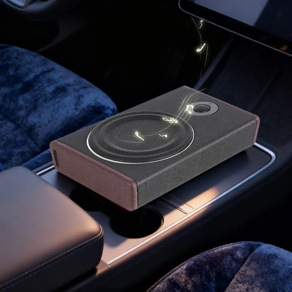 Black Feather car subwoofer with amplifier setup showing sealed vs ported subwoofer enclosure comparison for better bass performance