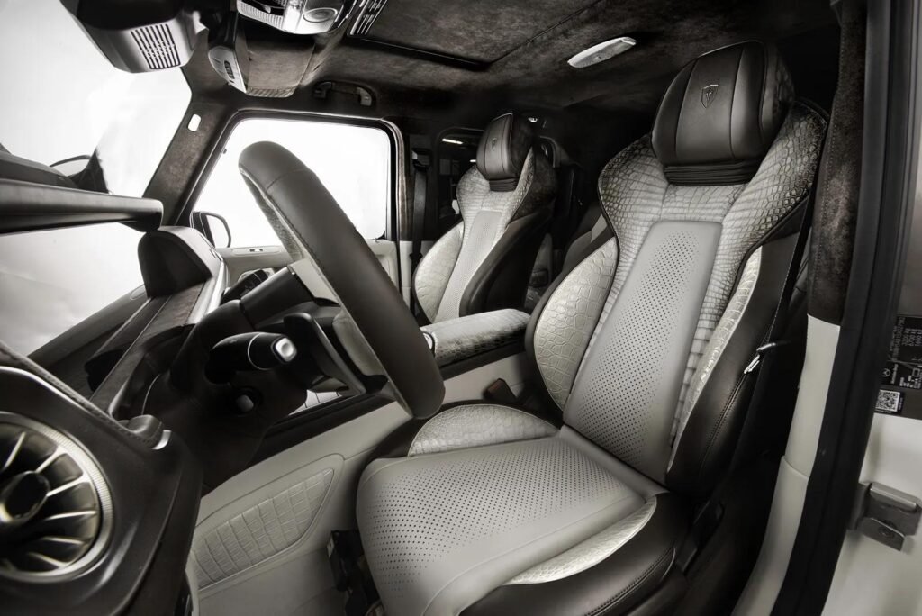 Blackfeather custom leather car seat covers with premium luxury interior design in Sharjah